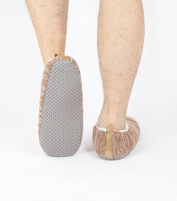 Keyela Mens Slipper Socks With Non Skid Bottoms, Warm Slipper Socks With Grippers For Men, Fuzzy House Slippers