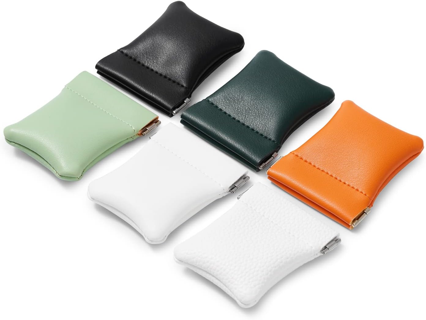 2 Pack PU Leather Slim Engagement Wedding Ring Pouch Leather Jewelry Pouch Christmas,Wedding Party Favor Gift Bag(Green)