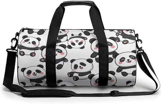 Travel Sports Lightweight Carry On Bag Cute Panda (6) Weekender Overnight Bag Dance Sports Gymnastics Bags for Men Women