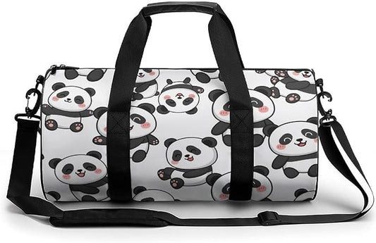 Travel Sports Lightweight Carry On Bag Cute Panda (6) Weekender Overnight Bag Dance Sports Gymnastics Bags for Men Women