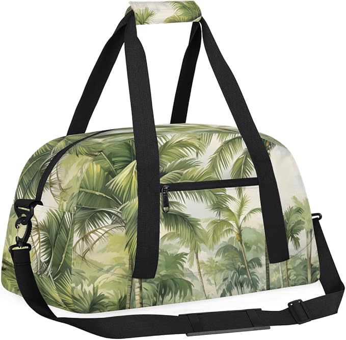 Green Forest Language Kids-Duffel-Bags Gymnastics Dance Bag Carry-On Overnight Travel Gym Lightweight Dance Sports Bags For Girls Boys Kids，