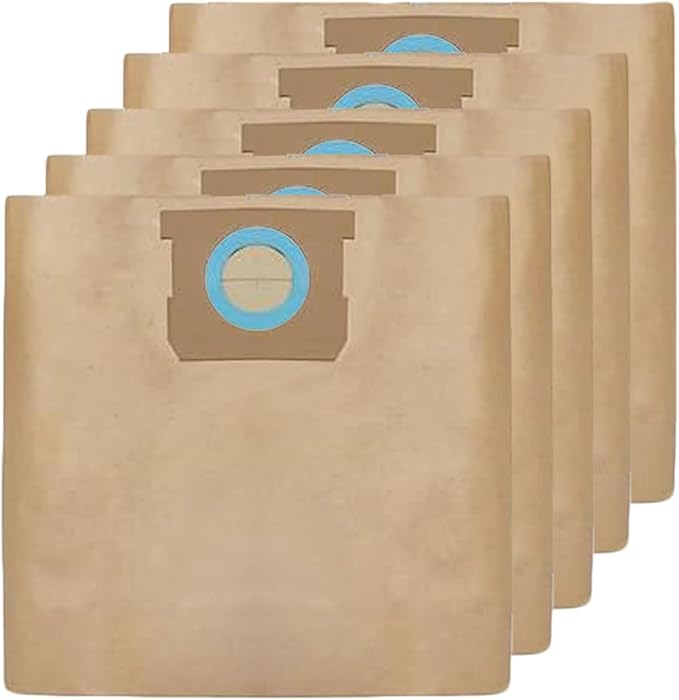5 Pack DXVA19-4104 Vacuum Bags Replacement for Dewalt 8 Gallon Shop Vac Bags DXV08SA, compatible with DEWALT 5-8 Gallon Wet/Dry Vacuums, Disposable High Efficiency Filter Bags