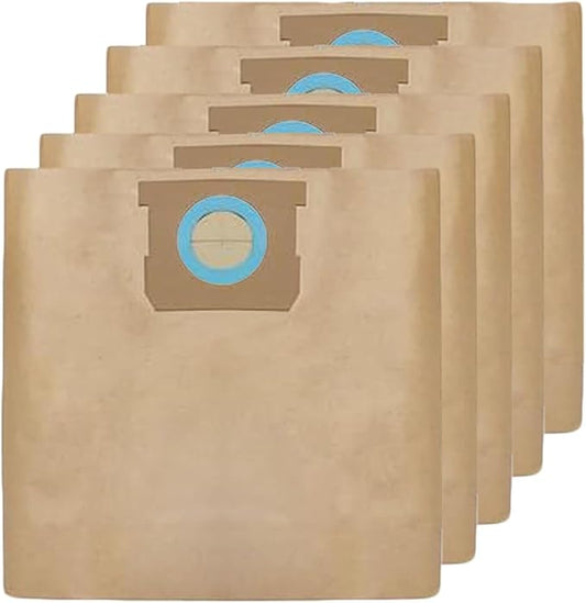 5 Pack DXVA19-4104 Vacuum Bags Replacement for Dewalt 8 Gallon Shop Vac Bags DXV08SA, compatible with DEWALT 5-8 Gallon Wet/Dry Vacuums, Disposable High Efficiency Filter Bags