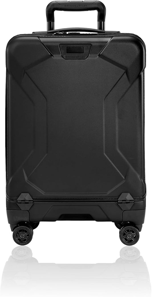 Briggs & Riley International 21" Carry On Spinner - Luggage for Travel, Suitcases with Wheels, Hardside Rolling Bag for Men & Women, Self-Repairing Zipper - Torq Collection, Stealth Black