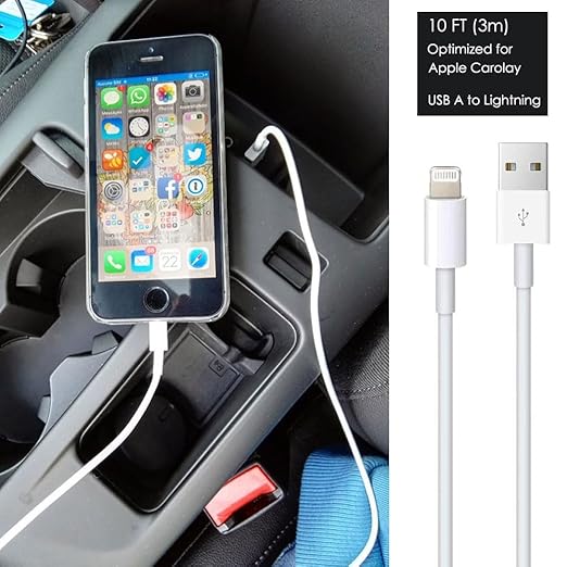 10FT IPhone Charger Lightning Apple MFi Certified Cable, USB A to Lightning Fast Charging Cable for iPhone 14, 14 pro max,13 Plus,SE 2nd/12/11/Xs/XR, iPad 4/5/6/7/8, Mini 2/3/4/5, Air 2/3 Carplay Cord