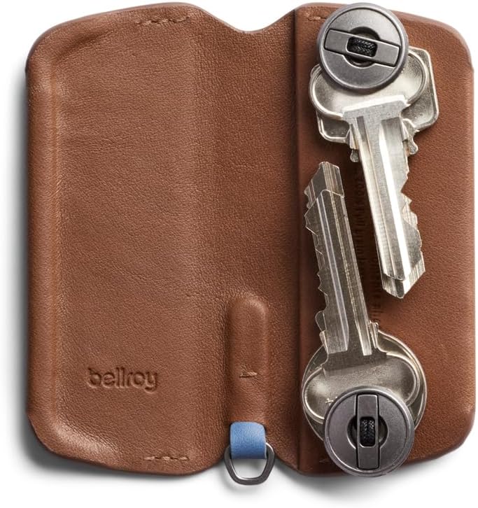 Bellroy Key Cover Plus – Third Edition (Leather Key Holder, Holds 4 – 8 Keys) - Hazelnut