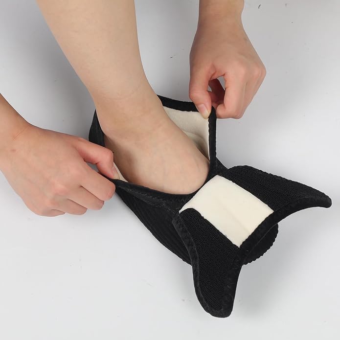 BARERUN Slippers for Women Men Wide House Diabetic Shoes for Women Men Warm Arthritis Edema Swollen Neuropathy Socks Slip on Adjustable Fuzzy Comfy Soft Womens Mens Bedroom Sliipers