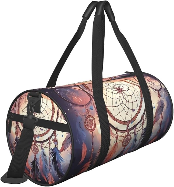Native American Dream Catcher Sports Gym Bag for Women Men Travel Duffel Bag Tote Weekender Bag Canvas Carry on Overnight Bag for Travel Swimming Fitness Workout Sports Duffle Bag