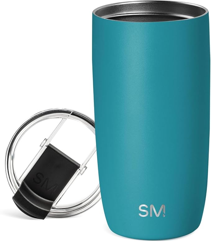 Simple Modern Travel Coffee Mug Tumbler with Flip Lid | Reusable Insulated Stainless Steel Cold Brew Iced Coffee Cup Thermos | Gifts for Women Men Him Her | Voyager Collection | 16oz | Maui