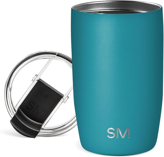 Simple Modern Travel Coffee Mug Tumbler with Flip Lid | Reusable Insulated Stainless Steel Cold Brew Iced Coffee Cup Thermos | Gifts for Women Men Him Her | Voyager Collection | 12oz | Maui