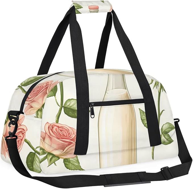 Rose Milk Kids-Duffel-Bags Gymnastics Dance Bag Carry-On Overnight Travel Gym Lightweight Dance Sports Bags For Girls Boys Kids，