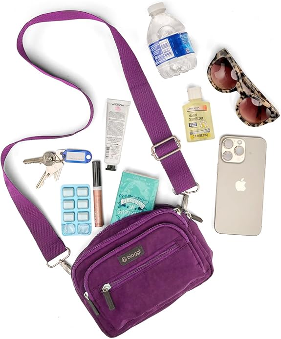biaggi Flexmates Convertible Anti-Theft Crossbody Bag for Women | Lightweight On-The-Go Travel Organizer, RFID Blocking