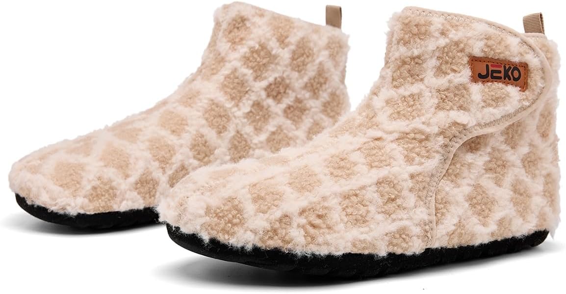 UUBARIS Bootie Slippers for Women Men Furry Warm House Sock Shoes For Indoor Outdoor Travel