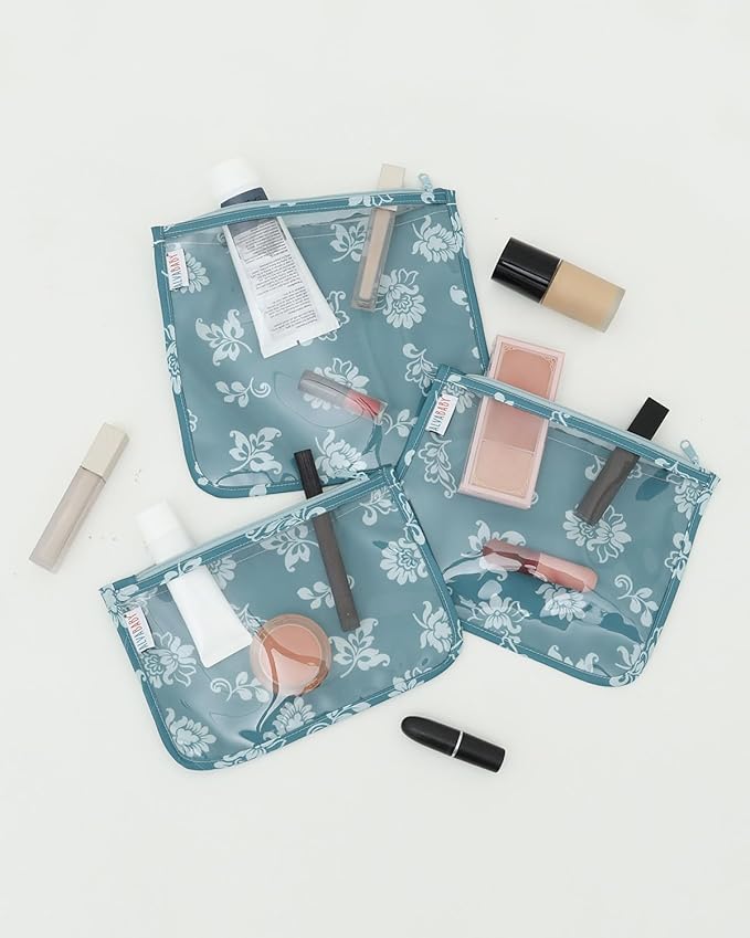ALVA Diaper Bag Pouches | 3pcs Mess-Proof Travel Toiletry | TSA Approved Toiletry Bag | Cosmetic Makeup Bag Diaper Organizer for Baby and Mom Essentials