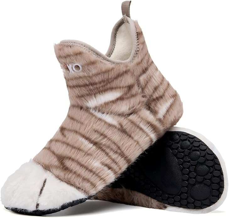 UUBARIS Bootie Slippers for Women Men Furry Warm House Sock Shoes For Indoor Outdoor Travel