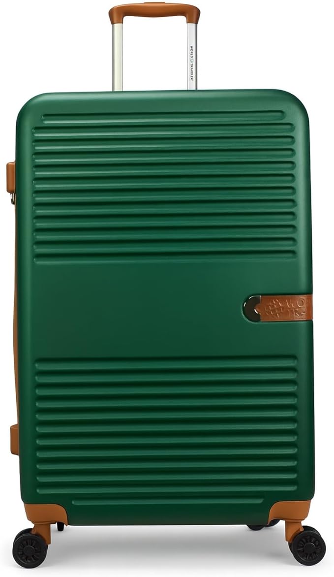 World Traveler Garland Lightweight Hardside 28-Inch Expandable Spinner Luggage with TSA Lock - Green