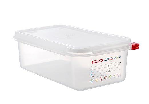 Araven Airtight Container, Food Pan with Lid for Storage in Kitchen and Restaurant, 4.2 Qt, 1 Count, Clear