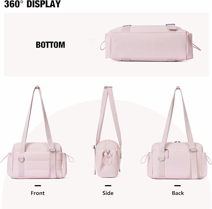 ROULENS Small Gym Bag for Women 2 Set Mini Gym Duffle Bag with Wet Compartment and Coin Wallet, Gym Tote Bag for Workout/Sport/Travel