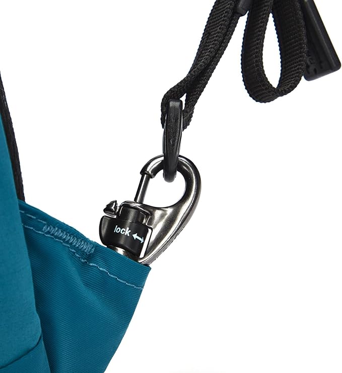 Pacsafe Metrosafe LS350 15 Liter Anti Theft Laptop Daypack/Backpack - with Padded 13" Laptop Sleeve, Tidal Teal