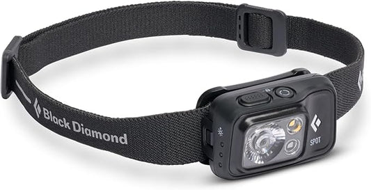 BLACK DIAMOND Spot 400 Headlamp | 400 Lumens Brightness, Dimmable | Waterproof & Durable | 3X AAA Battery Operated (Included) | Black