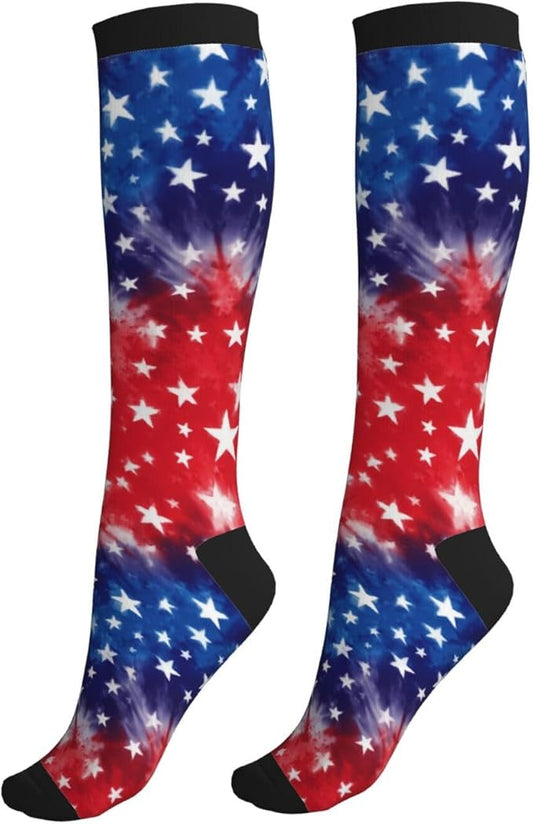Compression Socks Knee High Circulation Support Socks For Women Men Athletic Running Work Hiking Cycling Travel