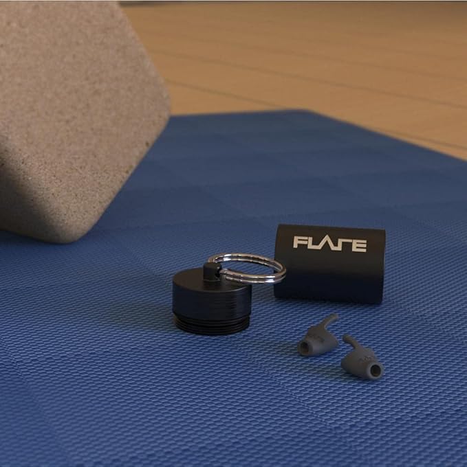Flare Audio Large Capsule - Lightweight Aluminium with a Keychain for Ear Plugs - Earphones and Hearing Devices - Water-Proof Protection - Travel Accessories - Black