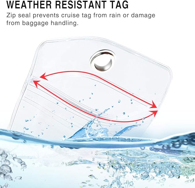 Cruise Luggage Tags for Suitcases, Cruise Essential Holders, 12 Pack Luggage Tag Holders 2025 & 2026 for NCL, Princess, Carnival, Royal Caribbean - Cruise Essentials