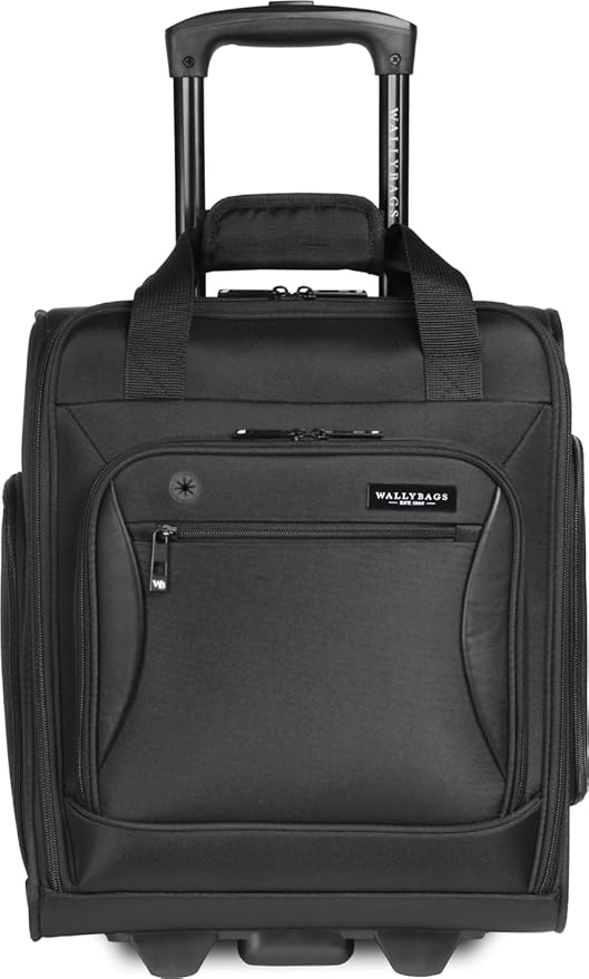 WallyBags Solutions 16” Underseat Bag with Padded Laptop and Electronics Pockets