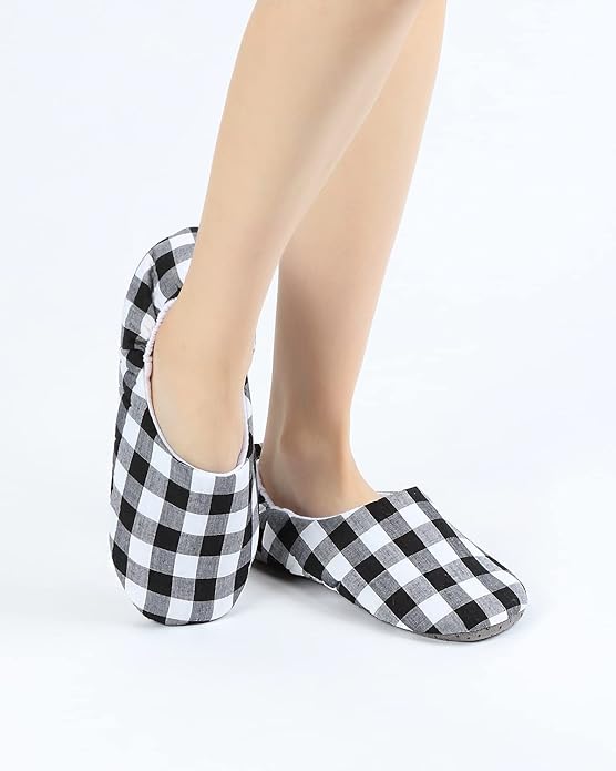 Panda Bros Women's Ballerina House Slippers,Anti-Skid Comfy Warm Ballet Style Slippers
