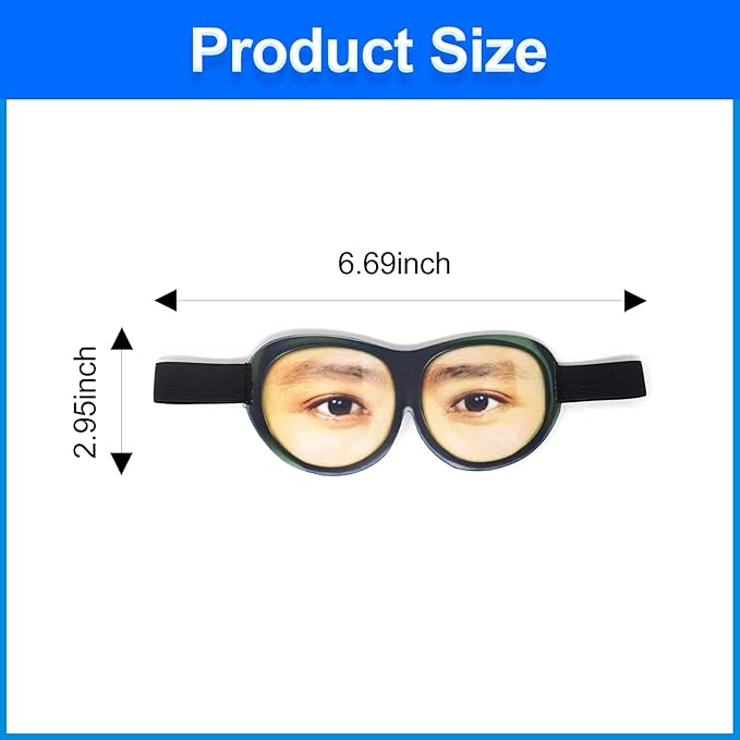 Funny Sleep Mask for Women Men Adjustable Soft Sleep Eye Mask 3D Funny Eye Mask for Party, Travel, Sleeping