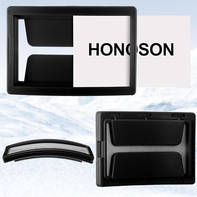 Honoson 4 Pack Ski Pass Holder Ski Goggles Pass Holder Resort Season Fits 3.3 x 2 Inch Standard Credit Card Sized (Black)