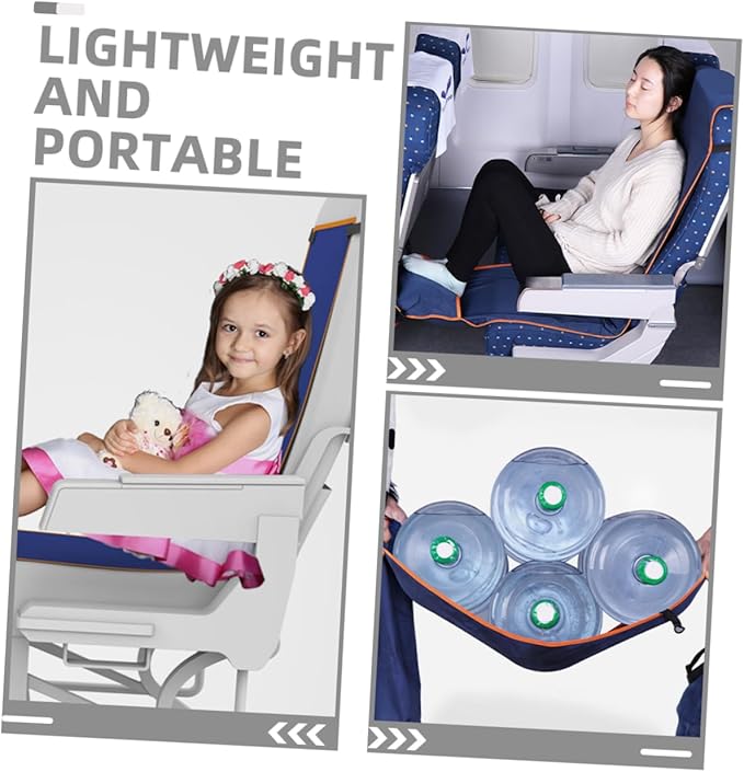 Zerodeko Airplane Seat Extender Hammock Comfortable Sleeper for Long Flights Foot Hammock for Air Travel Essentials