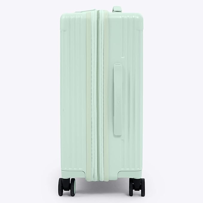 Nobl Travel Carry On Expandable Luggage, Noble Aluminum Frame PC Hard Shell Suitcase, 22.5”x14.2”x9.8” Airline Approved, 360° Spinner Wheels, TSA Locks, USB Charging, Cup & Phone Holder - Mint