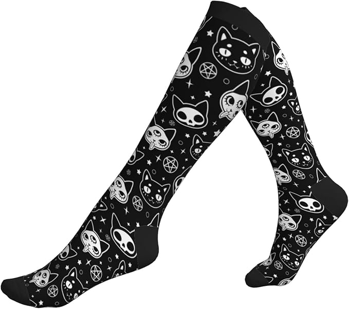 Compression Socks Knee High Circulation Support Socks For Women Men Athletic Running Work Hiking Cycling Travel