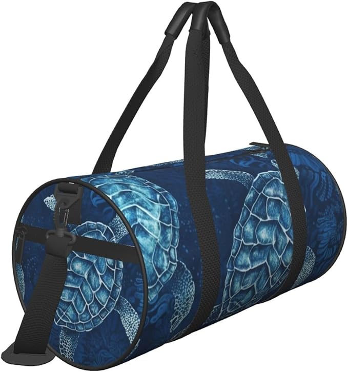 Travel Duffel Bag Lightweight Carry On Weekender Overnight Bags Sea Turtle-Blue Sports Tote Gym Backpack with Adjustable Strap Hospital Bags Foldable Luggage Bag for Women Men