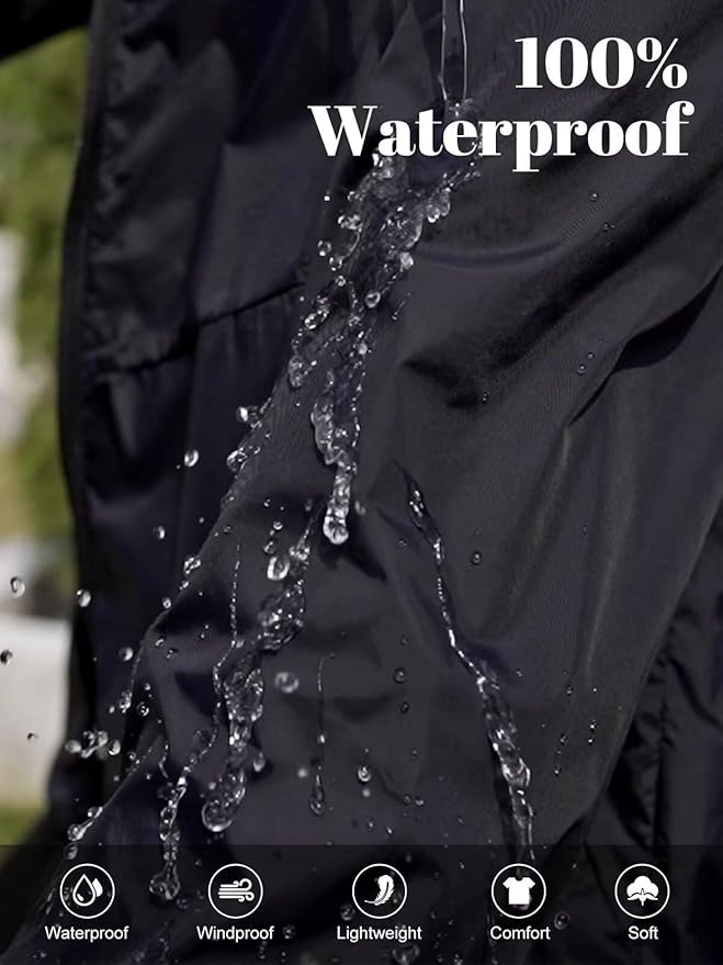 Packable Rain Jacket Women Waterproof Lightweight Jacket With Hood Womens Windbreaker Jacket S-XXL