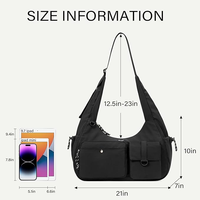 CLUCI Travel Purses for Women, Waterproof Nylon Crossbody Bags for Woman Trendy, Anti Theft Shoulder Handbags for Ladies