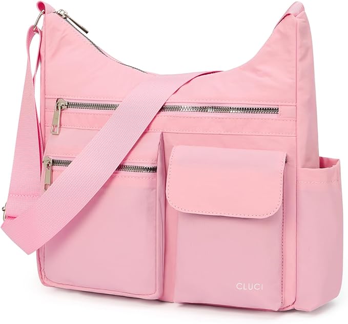 CLUCI Travel Purses for Women, Waterproof Nylon Crossbody Bags for Woman Trendy, Anti Theft Shoulder Handbags for Ladies