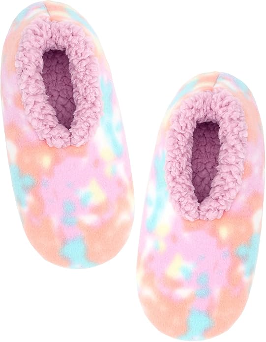 Panda Bros Slipper Socks for Women Grippers, Fuzzy Cozy Fleece Slipper Socks, Soft, Warm House Slippers