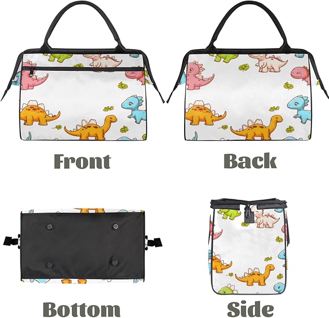 Dino Overnight Weekender Bag for Women Men Travel Duffel Bags Waterproof Luggage Carry on Sports Yoga Gym Bag