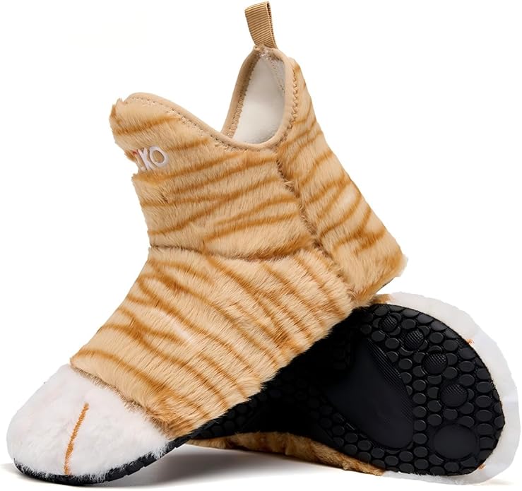 UUBARIS Bootie Slippers for Women Men Furry Warm House Sock Shoes For Indoor Outdoor Travel