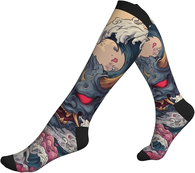 Compression Socks Knee High Circulation Support Socks For Women Men Athletic Running Work Hiking Cycling Travel