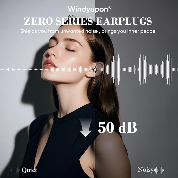 Noise Cancelling Ear Plugs 45dB – Reusable Silicone Earplugs for Sleeping, Snoring, Travel, Concerts & Work with 8 Eartips – Soft Comfortable Hearing Protection (Black, One Size)