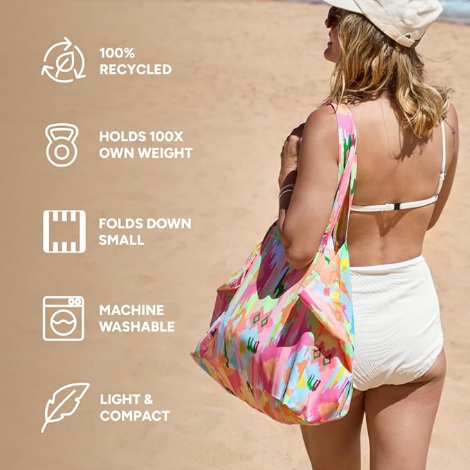 Dock & Bay Everyday Beach Tote Bag - Reusable Carrier Bag for Daily Use - Carries Up to 10kg - 100% Recycled Materials