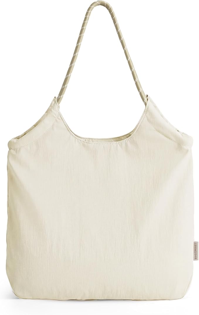 BAGSMART Beach Bags for Women, Beach Tote Bag Beach Bag with Zipper Travel Tote Bag for Women Sandproof Swim Pool Bag | Packable Beach Bag, Beach Essentials, for Travel, Gym, 12.5L Medium Tote, Lightweight, Water-resistant