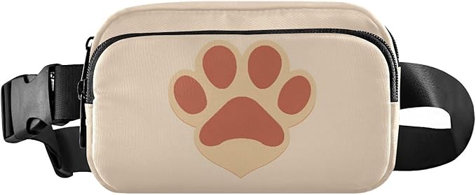 Cat Dog Paw Fanny Pack for Women Men Water Resistant Fashion Waist Packs with Adjustable Strap Belt Bag for Travel Workout Jogging Hiking 21218909 Cat Dog Paw