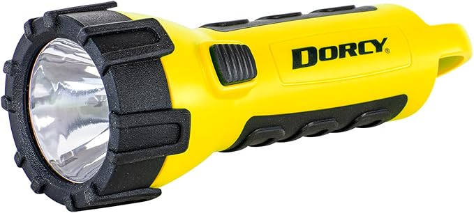 Dorcy 41-2524 2 pk Floating LED Flashlight with Carabineer Clip, 150 Lumens, Yellow