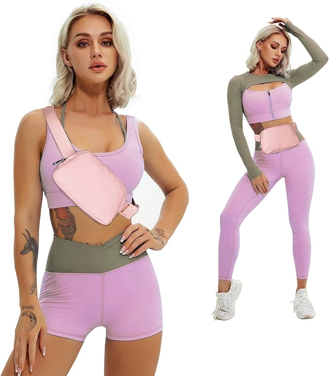 Fanny Packs Anti Theft for Women Travel, Small Belt Bag, Cute Waist Everywhere Pack for Cross Body with Adjustable Strap & Back Pocket for Teens Vacation, Workout - Pink