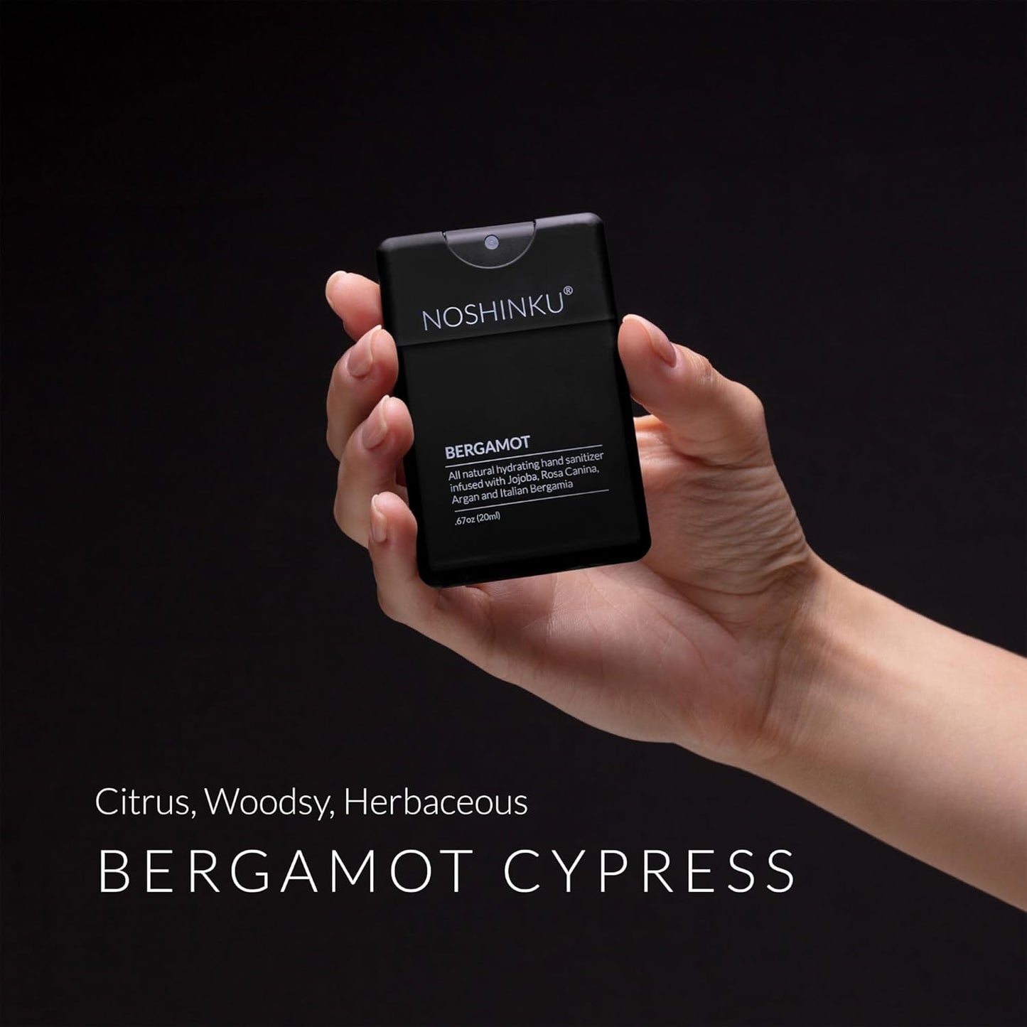 Noshinku - Refillable Hand Sanitizer Discovery 3-Pack, Travel Size Spray with Hydrating Botanical Oils, Natural Ingredients, All Natural Fragrances, Sugarcane Derived Alcohol, No Parabens, No Dyes