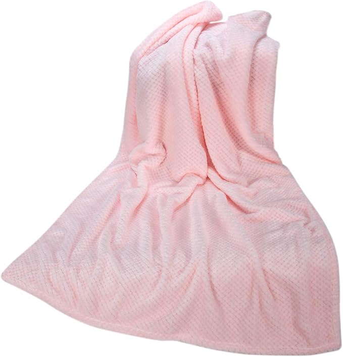 Fuzzy Throw Blanket, Plush Fleece Blankets for Adults, Toddler, Boys and Girls, Warm Soft Blankets and Throws for Bed, Couch, Sofa, Travel and Outdoor, Camping (40”×60”, Baby Pink)